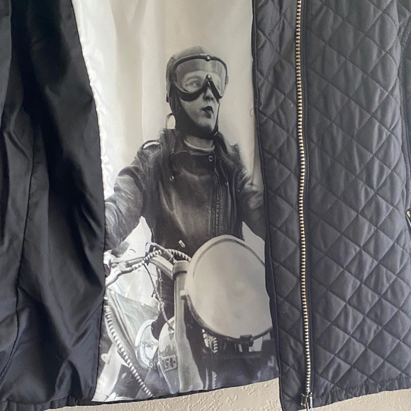 Barbour Women's Black Quilted Bomber Jacket size 8 - Picture 3 of 16